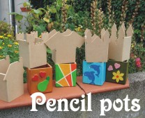 Named pencil pots